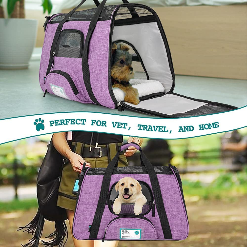 Travel in Comfort and Style: Airline Approved Pet Carrier for Cats & Small Dogs - Perfect for Your Adventures! 🐾✈️