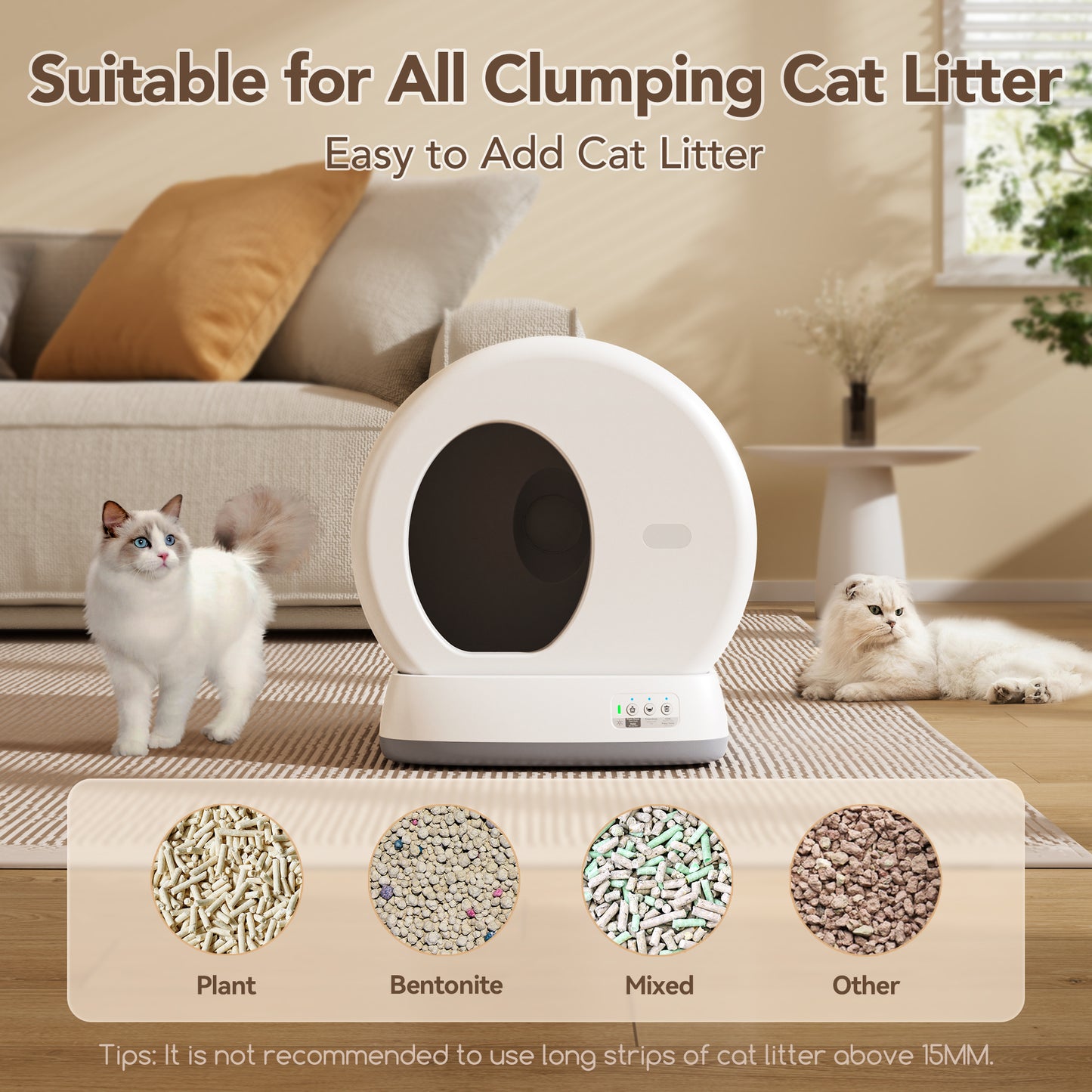 Revolutionary Self-Cleaning Cat Litter Box with APP Control, Advanced Safety Sensors, Odor Isolation & Real-Time Health Monitoring
