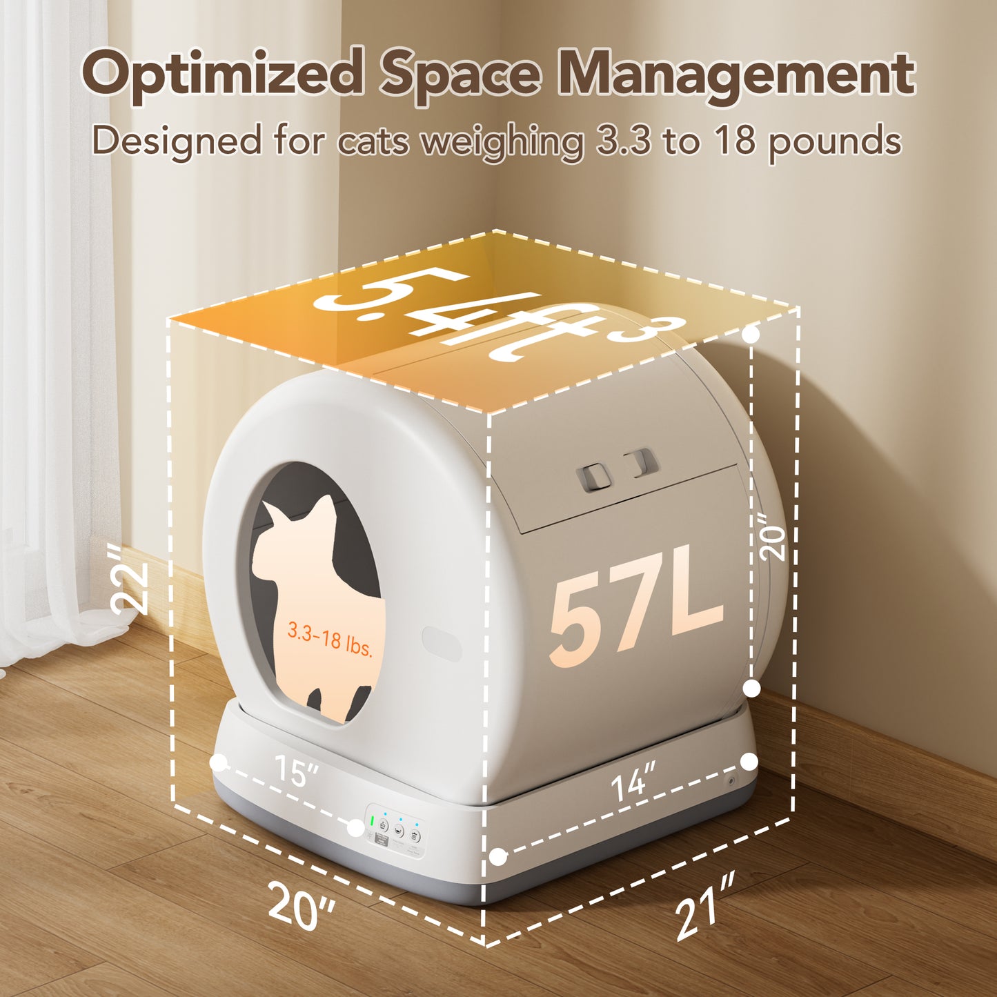 Revolutionary Self-Cleaning Cat Litter Box with APP Control, Advanced Safety Sensors, Odor Isolation & Real-Time Health Monitoring