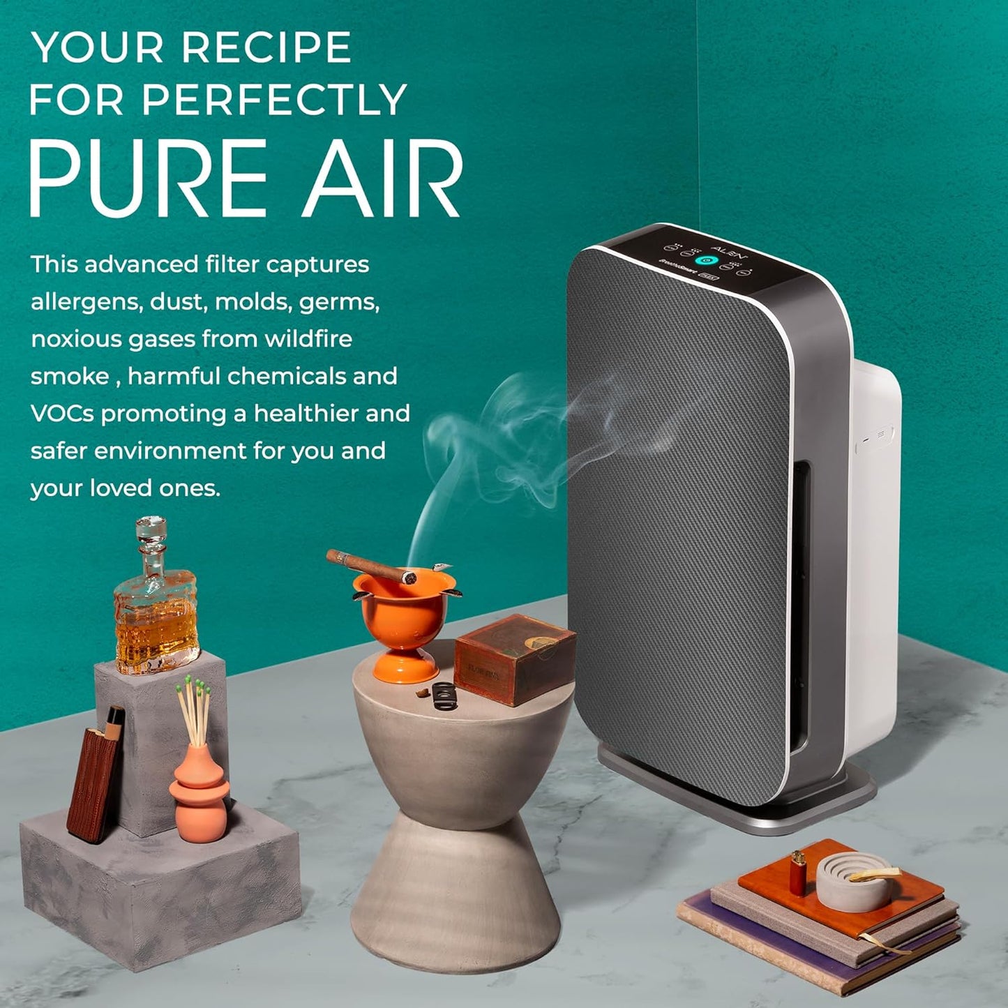Breathe Easy with the Powerful Breathesmart Flex HEPA Air Purifier β Captures Dust, Mold, and Smoke for a Healthier Home!