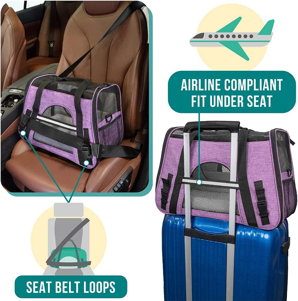 Travel in Comfort and Style: Airline Approved Pet Carrier for Cats & Small Dogs - Perfect for Your Adventures! 🐾✈️