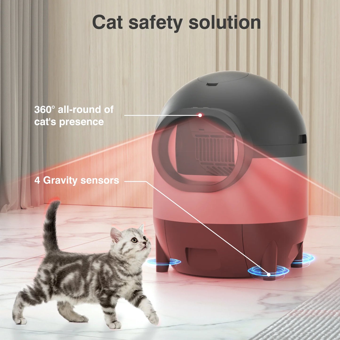 Revolutionize Your Cat Care with Our Smart Self-Cleaning Litter Box - Control It from Your Phone! Perfect for Multi-Cat Homes!