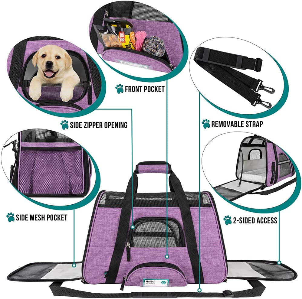 Travel in Comfort and Style: Airline Approved Pet Carrier for Cats & Small Dogs - Perfect for Your Adventures! 🐾✈️