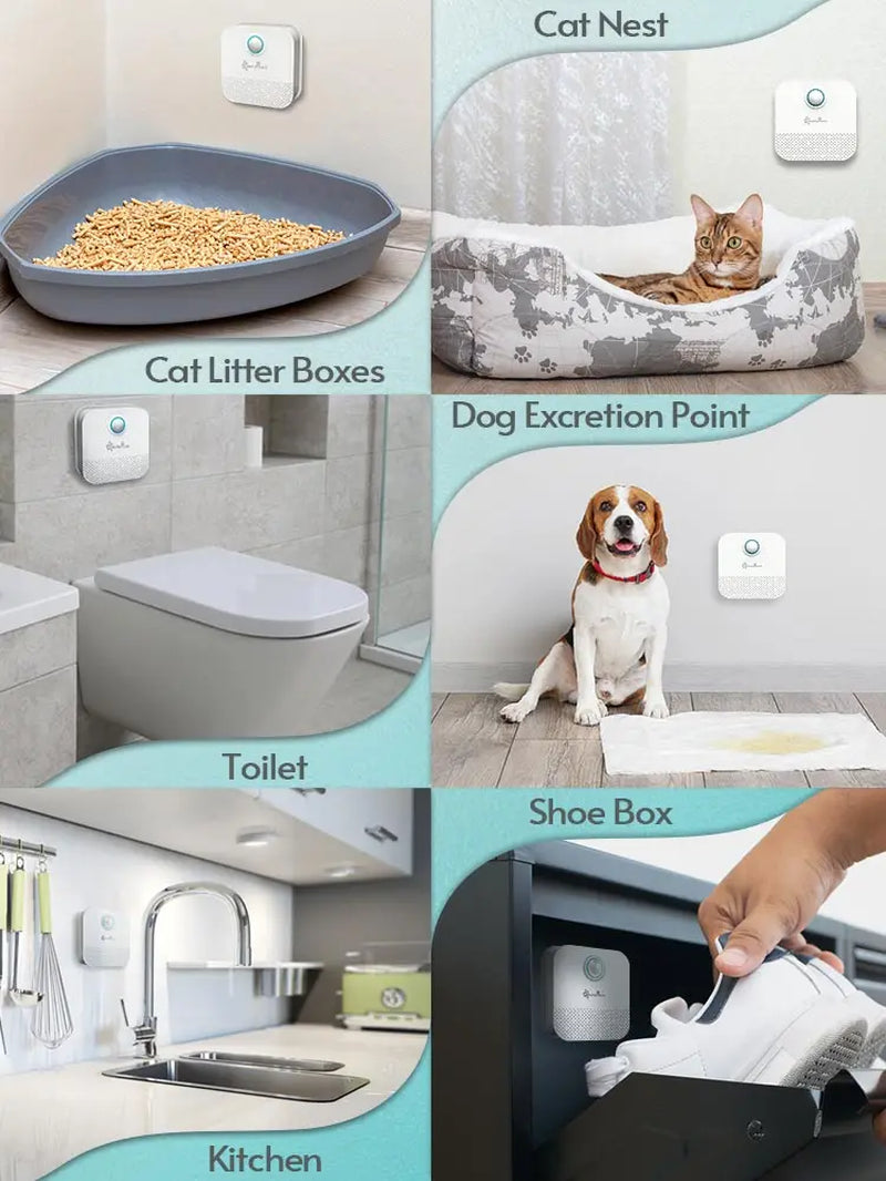 Eliminate Litter Box Odors Instantly! Discover the DownyPaws 4000mAh Cat Odor Purifier for a Fresher and Cleaner Home!