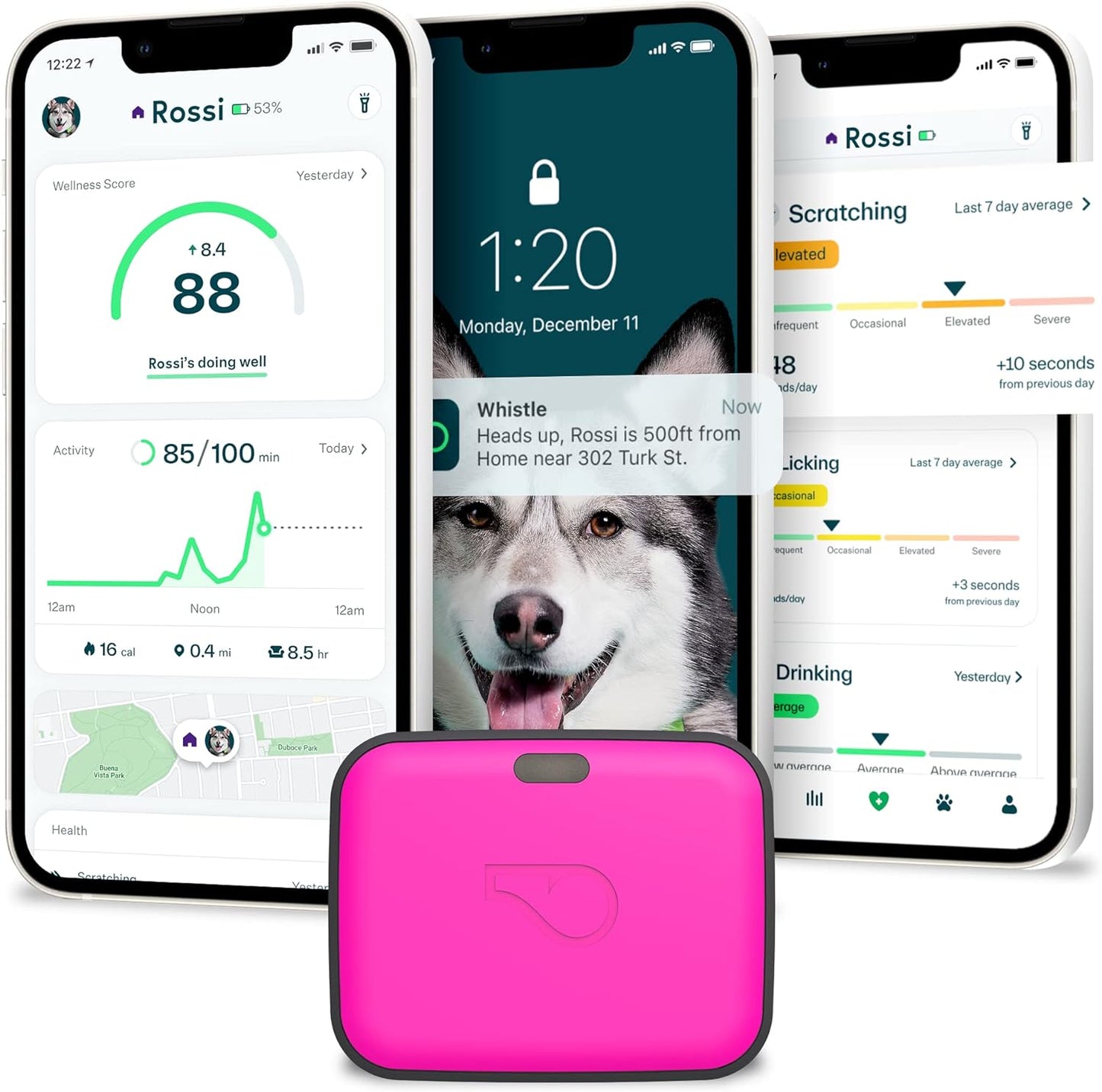 Unleash Adventure with the GO Explore Health + GPS Tracker for Pets – Green Edition (100-04202-00)