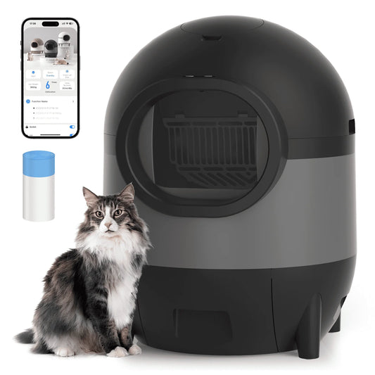 Revolutionize Your Cat Care with Our Smart Self-Cleaning Litter Box - Control It from Your Phone! Perfect for Multi-Cat Homes!