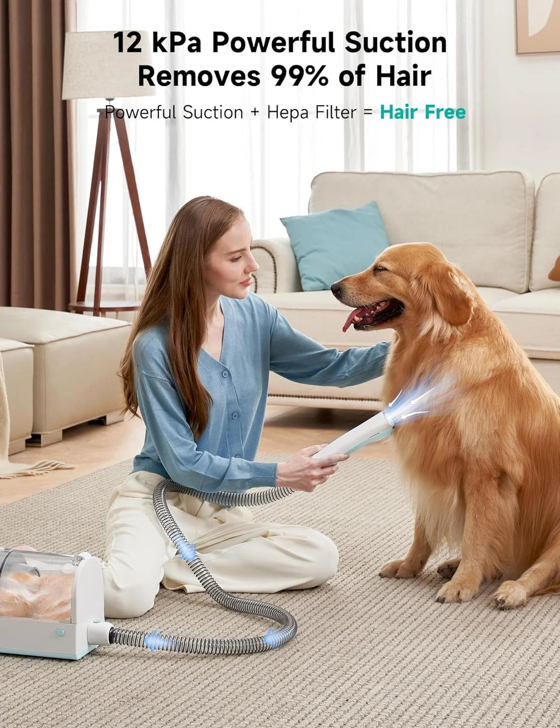 Transform Your Pet Grooming Routine with the HiCOZY Dog Grooming Kit - The Ultimate Hair Vacuum Solution!