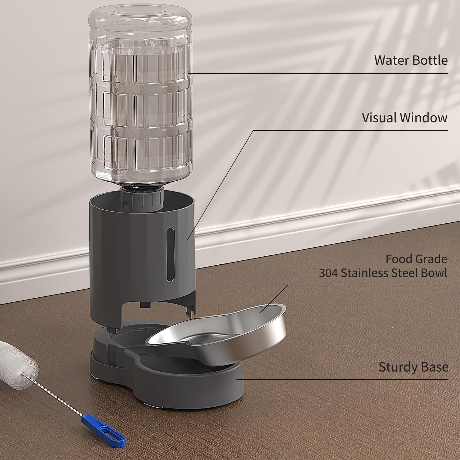 Revolutionary Automatic Cat Water Dispenser with Stainless Steel Bowl – Keep Your Pets Hydrated with Large 4L Capacity!
