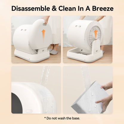 Revolutionary Self-Cleaning Cat Litter Box with APP Control, Advanced Safety Sensors, Odor Isolation & Real-Time Health Monitoring