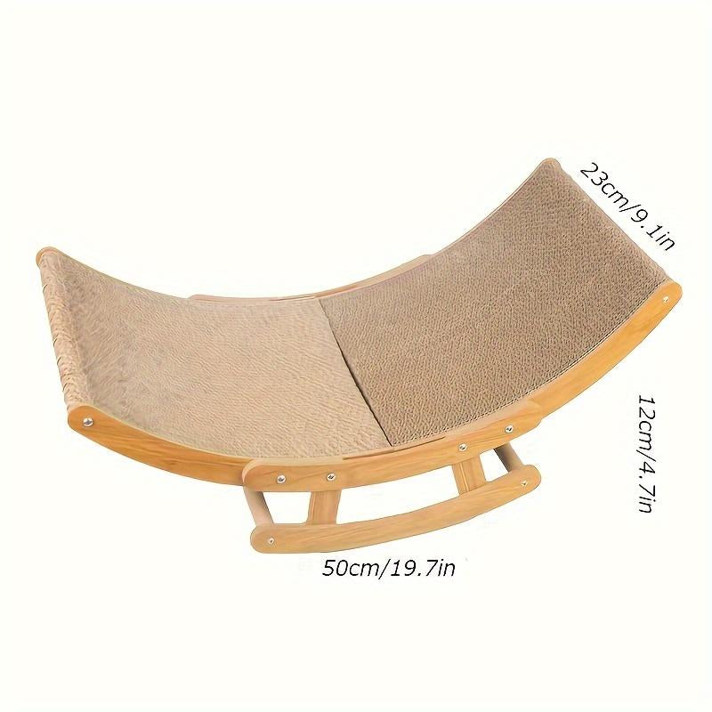 Elevate Your Cat's Comfort: Stylish Wooden Scratcher Bed with Cozy Pad! 🐾💖