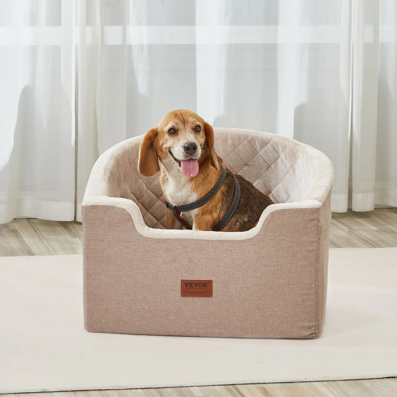 Elevate Your Dog's Travel Experience with the VEVOR Dog Booster Car Seat - Perfect for Pups Up to 55 lbs!