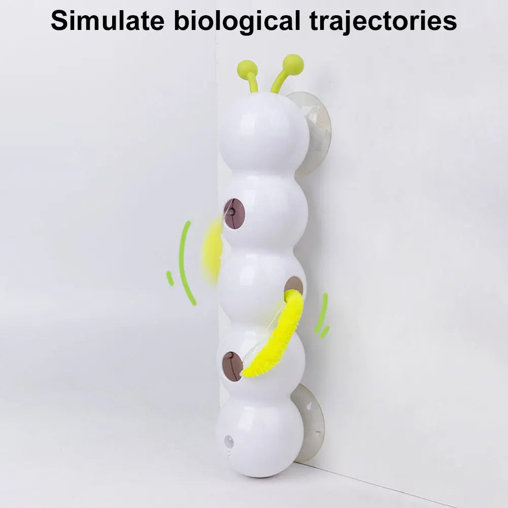 Exciting Caterpillar Teasing Cat Toy - Motion Activated and Rechargeable for Playful Indoor Cats