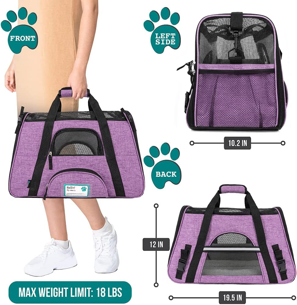 Travel in Comfort and Style: Airline Approved Pet Carrier for Cats & Small Dogs - Perfect for Your Adventures! 🐾✈️